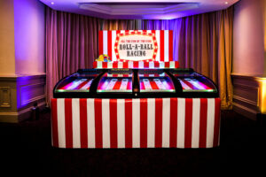Roll a Ball Racing Fairground Game Clownfish Events Woodlands scaled 2 300x200