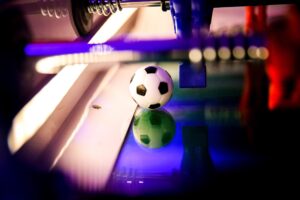 Table Football Christmas Party Ideas Clownfish Events Woodlands scaled 1 300x200