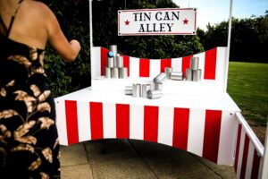 Tin can alley Hire London Surrey Outdoor Games Woodlands scaled 1 300x200